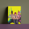 Denji, Makima and Power from chainsaw man anime printed canvas