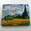 Wheat Field with Cypresses 1889 by Vincent Van Gogh Printed Canvas - Image 3