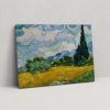 Wheat Field with Cypresses 1889 by Vincent Van Gogh Printed Canvas