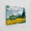 Wheat Field with Cypresses 1889 by Vincent Van Gogh Printed Canvas - Image 4