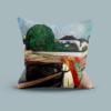 Girls on the Bridge by Edvard Munch fluffy cushion