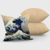 The Great Wave Off Kanagawa By Katsushika Hokusai fluffy cushion - Image 2