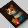 Cat and Chips From Painting  Printed Canvas - Image 2