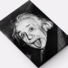 Funny Einstien Portrait Printed Canvas - Image 3