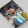 Lionel Messi From Argentina Football Club Printed Canvas - Image 2
