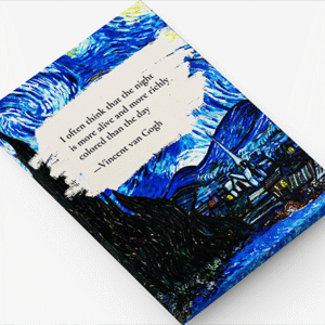 Starry Night Painting and quote by Vincent Van Gogh Printed Canvas