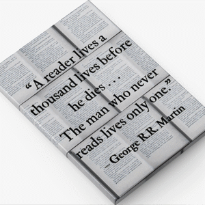 A quote about reading by George R.R. Martin printed canvas