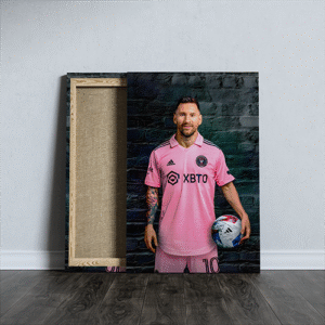 Lionel Messi from Inter Miami football club printed canvas