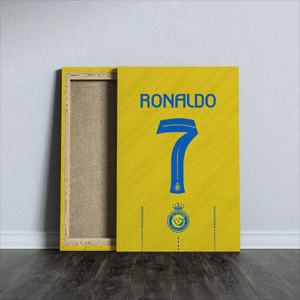 Cristiano Ronaldo T-shirt back Alnassr Football Club printed canvas