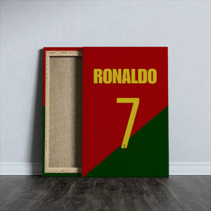 Cristiano Ronaldo Portugal T-shirt back printed canvas