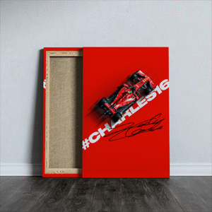 Charles Leclerc from Ferrari Formula one printed canvas