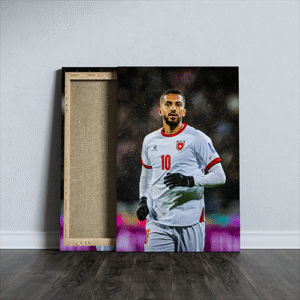 Mousa Tamari in Jordan's National Football Club printed canvas