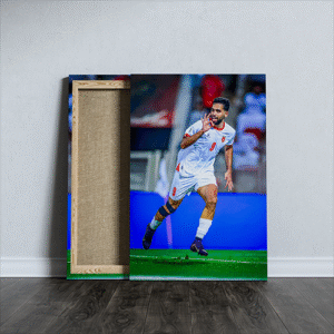 Ali Alwan of Jordan's National Football Club Printed Canvas