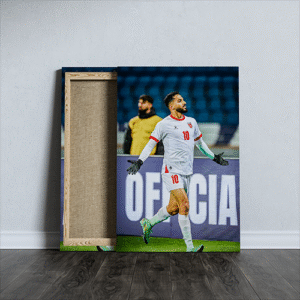 Musa Tamari of Jordan's National team Football Club printed canvas
