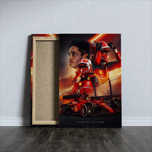 Charles Leclerc From Ferrari's Formula One Team Printed Canvas