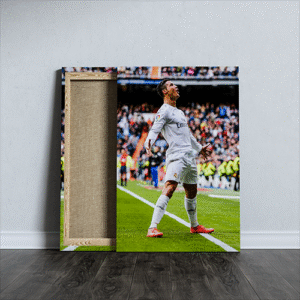Cristiano Ronaldo's Celebration with Real Madrid Football Club Printed Canvas