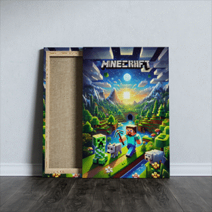 Minecraft game printed canvas