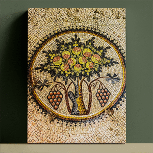 The Tree of Life Mosaic of Madaba (Jordan) printed canvas
