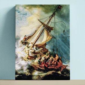The Storm on the Sea of Galilee by Rembrandt art printed canvas